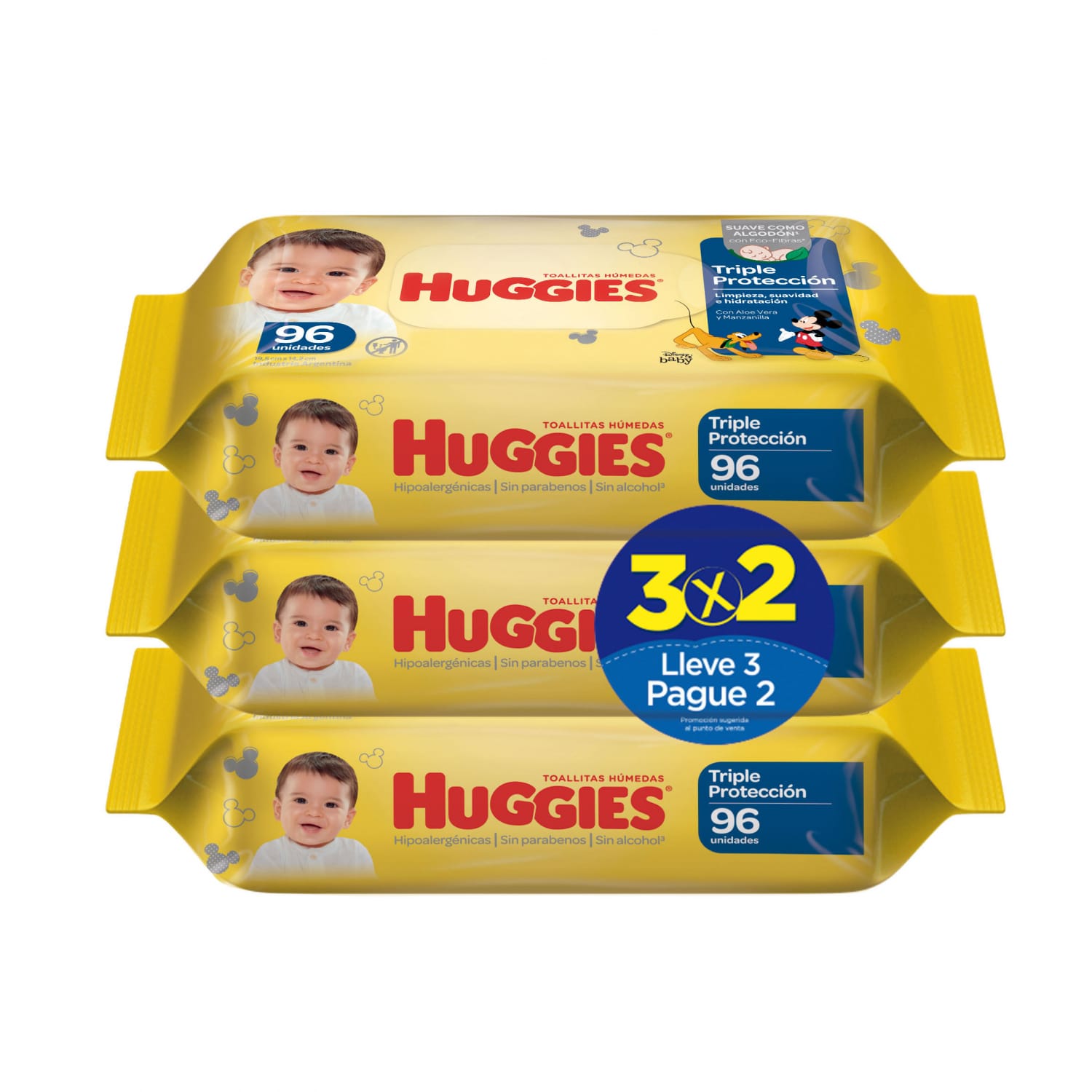 Huggies toalla humeda limpieza cotidiana x 288 unidades