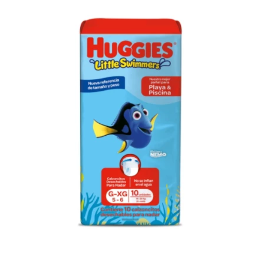 Pañales para Nadar Huggies Little Swimmers G/XG x 10 unid.