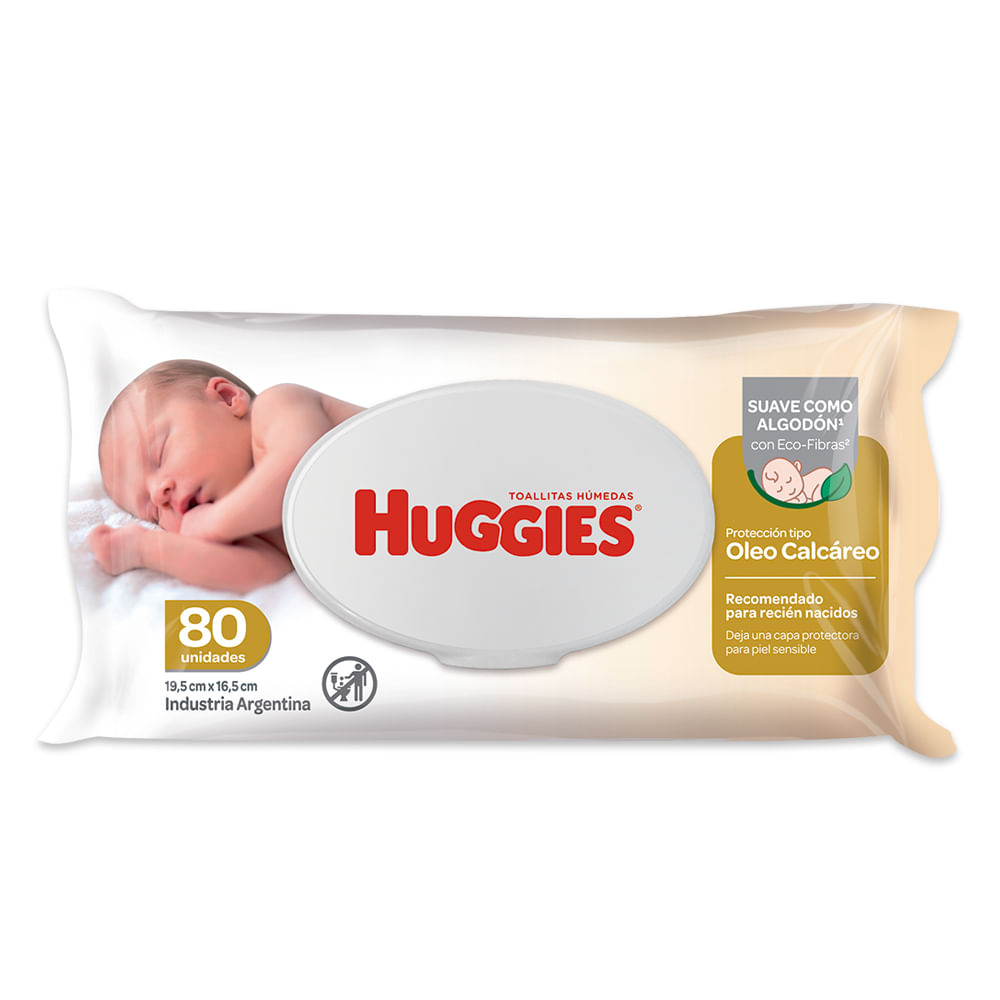 Huggies toalla humeda Oleo calcareo x 80 unid