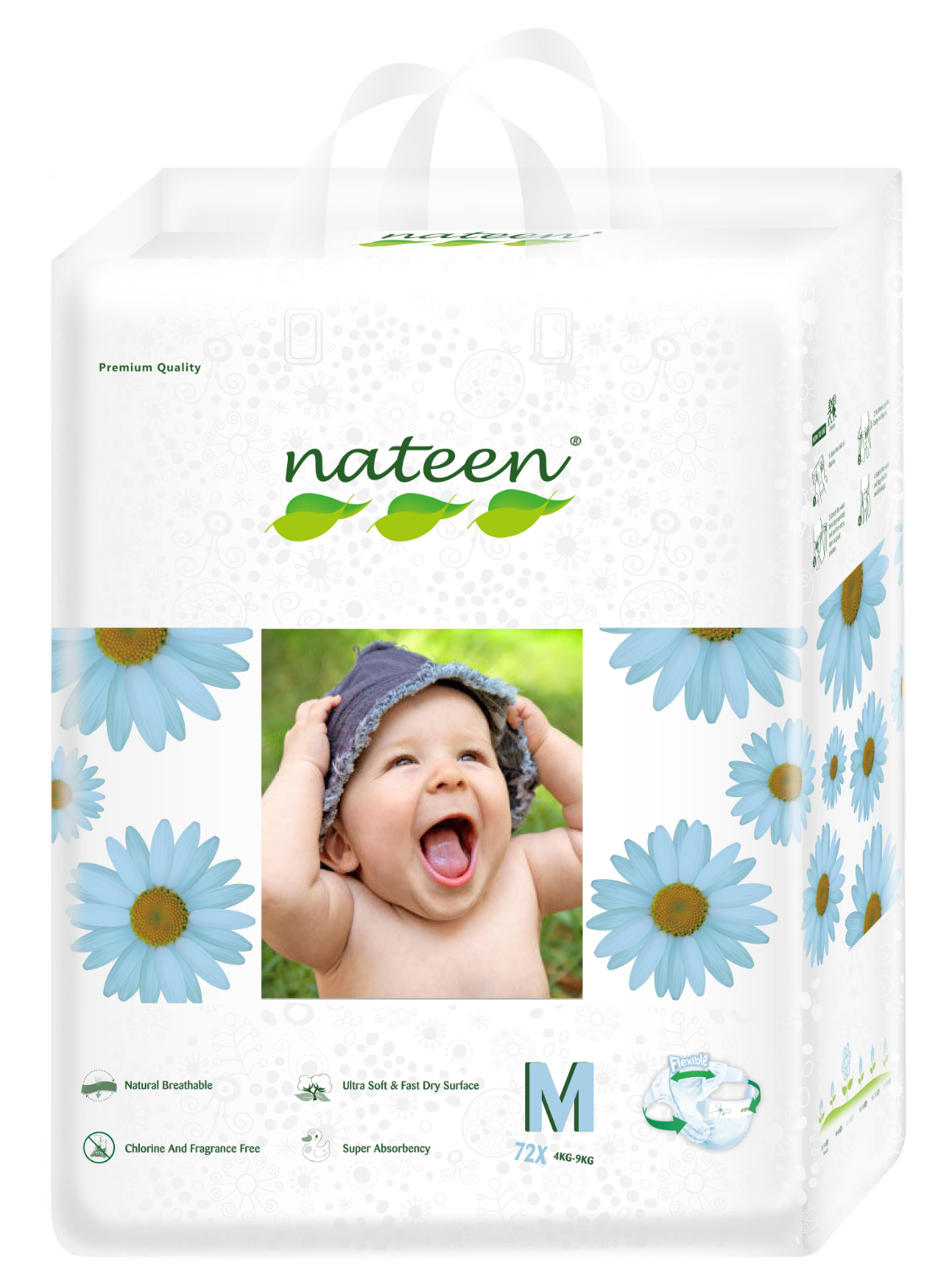 Nateen pañal premium M x 72 unidades