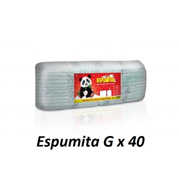 Espumita talle G x 40 unidades