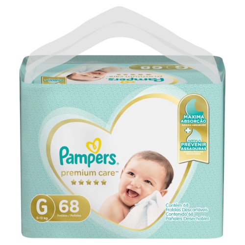 Pampers premium care G x 68 unidades