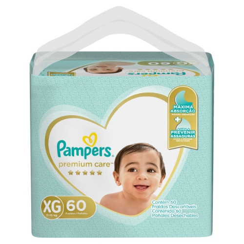 Pampers premium care XG x 60 unidades