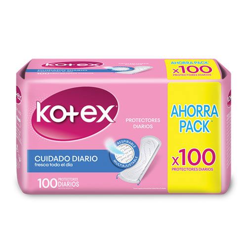 Protectores diarios kotex x 100 unidades