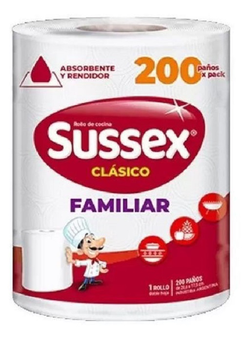 Toalla de cocina Sussex familiar x 200 paños