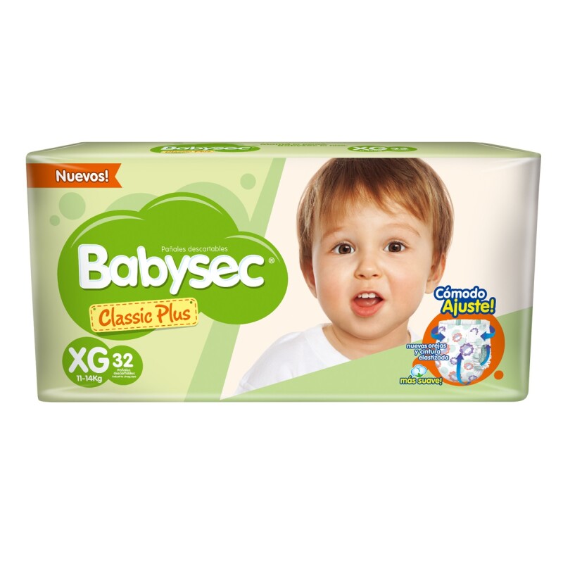 Babysec clasico XG x 32 unidades