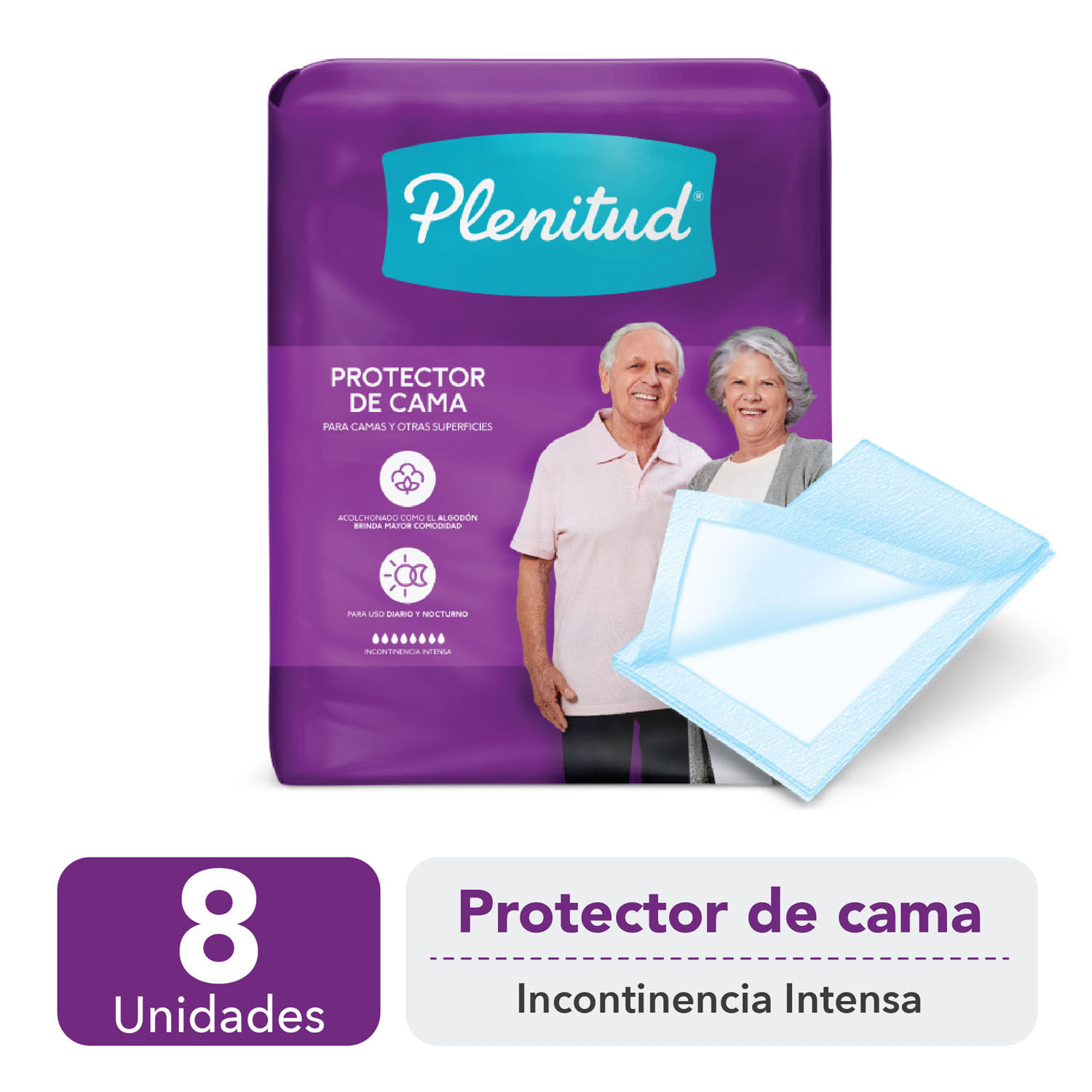 Protector de cama Plenitud x 8 unidades