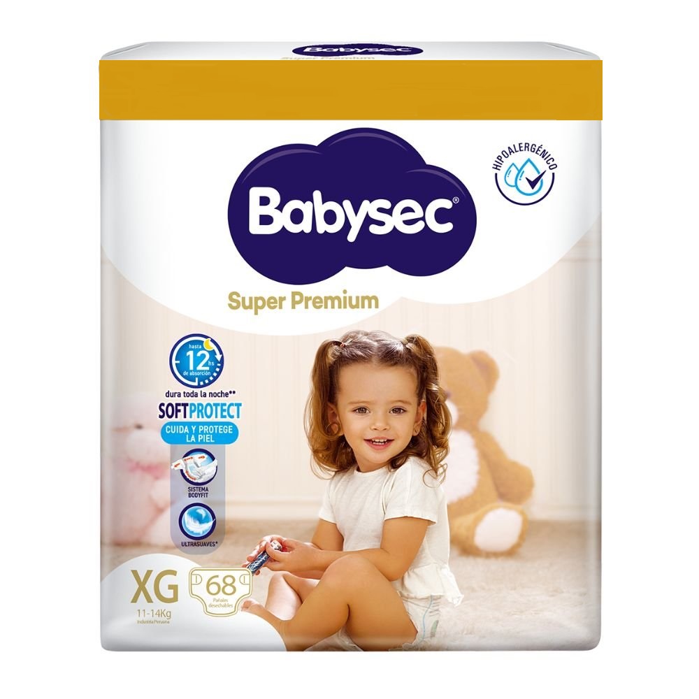 Babysec cuidado total XG x 68 unidades