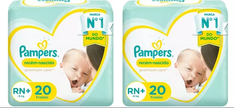 Pampers premium care RN+ x 40 unidades