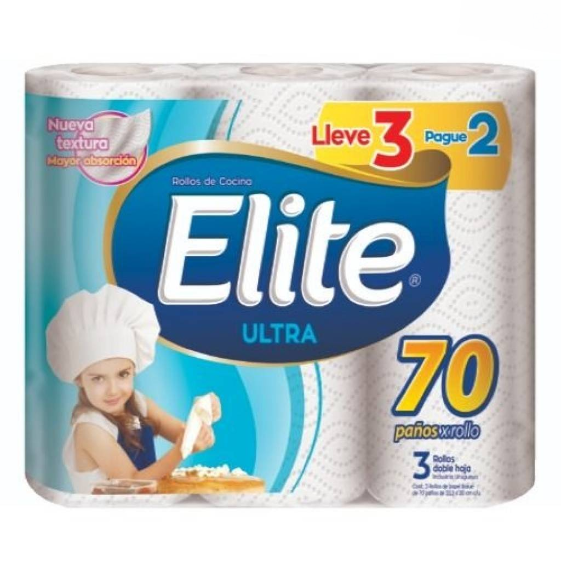 Rollos de cocina Elite x 210 paños 3x2