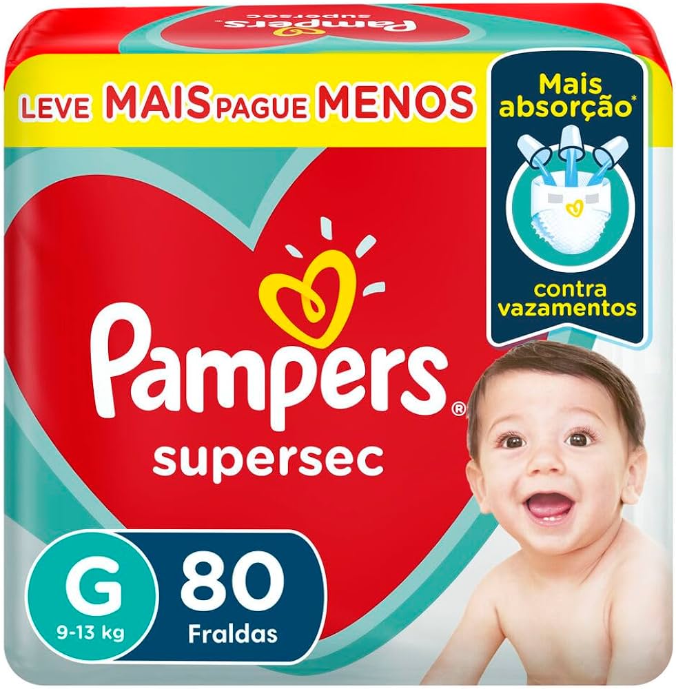 Pampers super sec G x 80 unidades