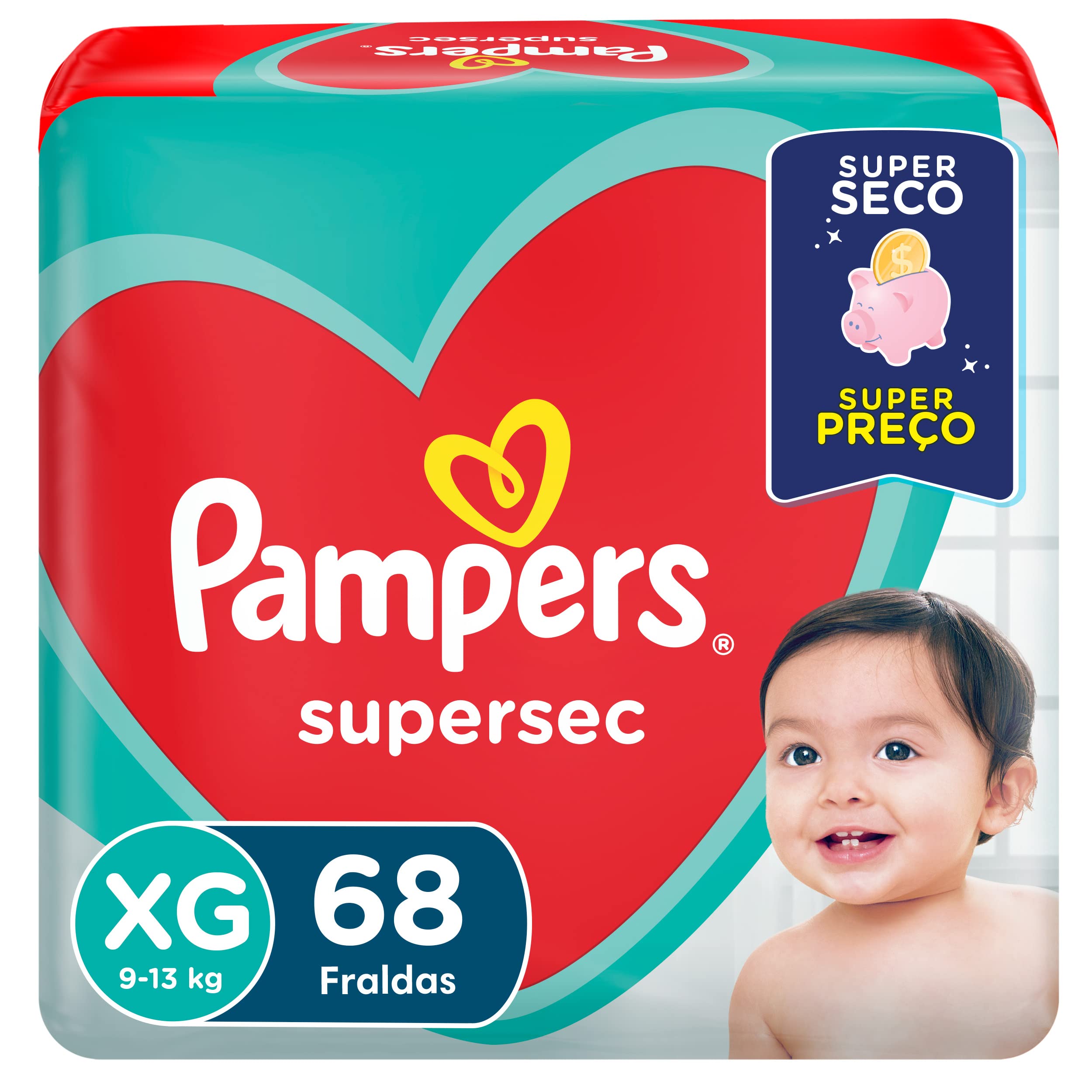 Pampers super sec XG x 68 unidades