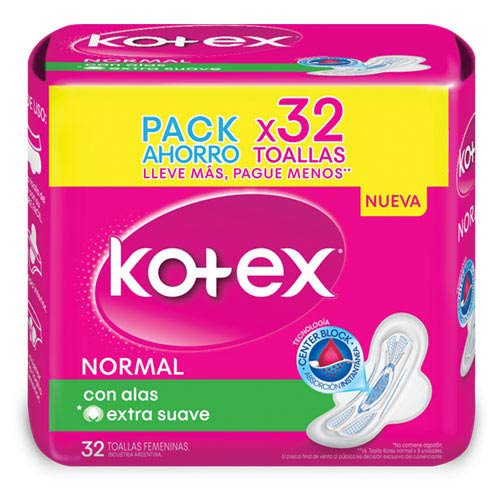 Kotex normal con alas x 32 unidades