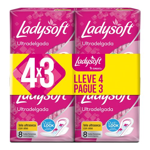 Ladysoft Ultradelgada 4x3 - 32 unidades