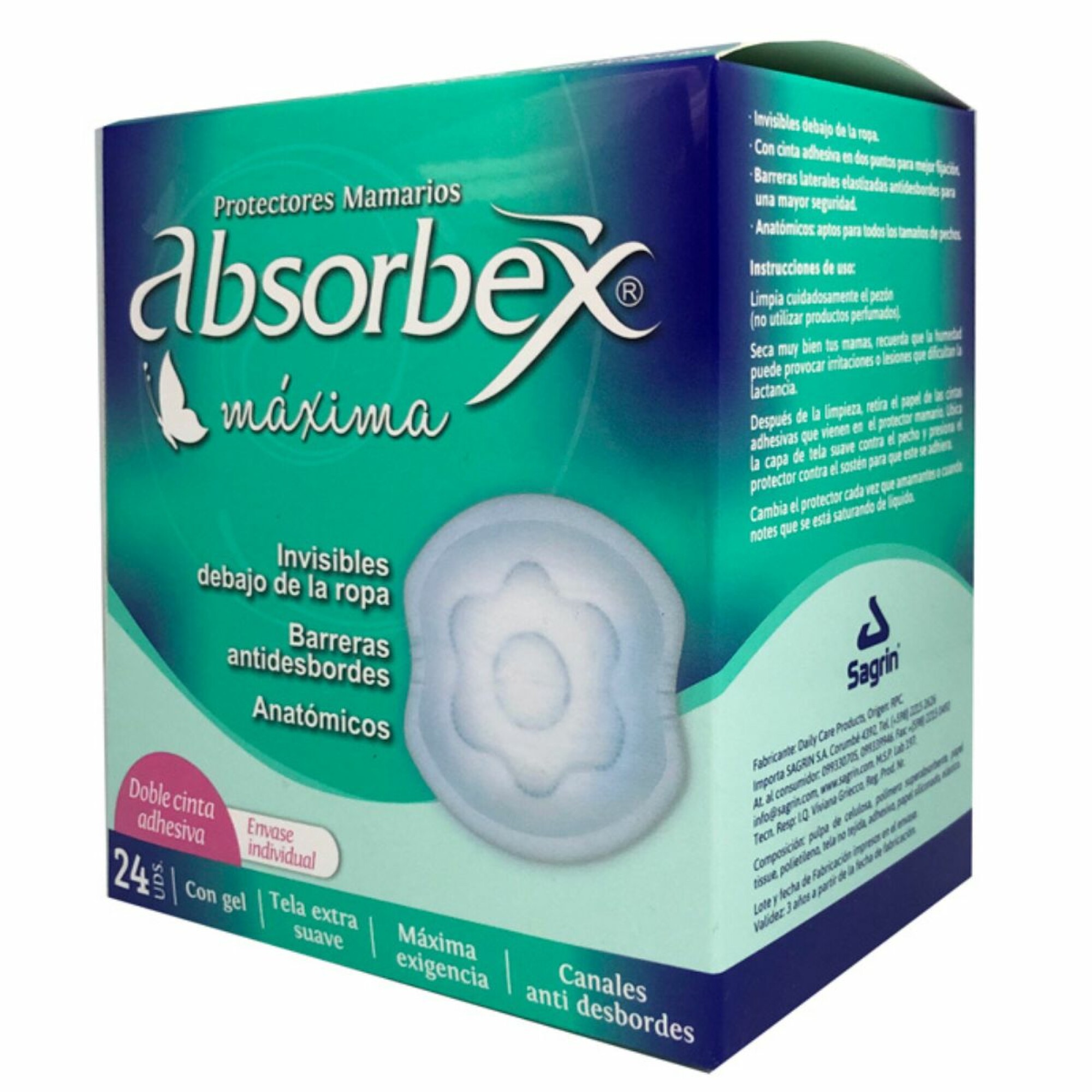 Protectores mamarios Absorbex Maxima x 24 unidades