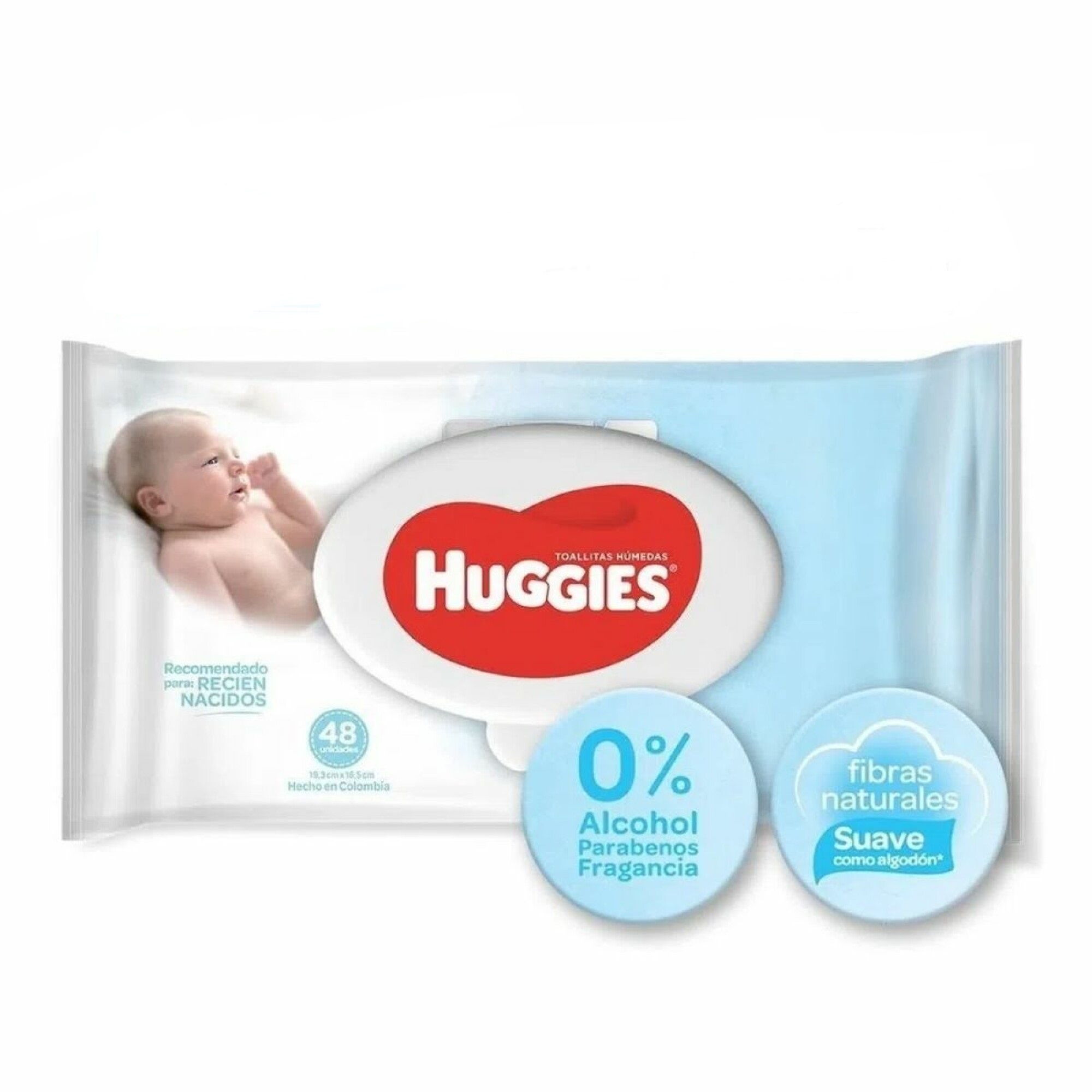 Huggies toalla humeda recien nacido x 48 unid.