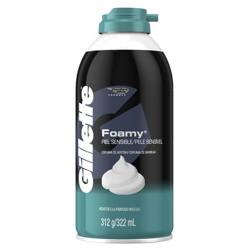 Gillette foamy piel sensible - crema afeitar x 322ml