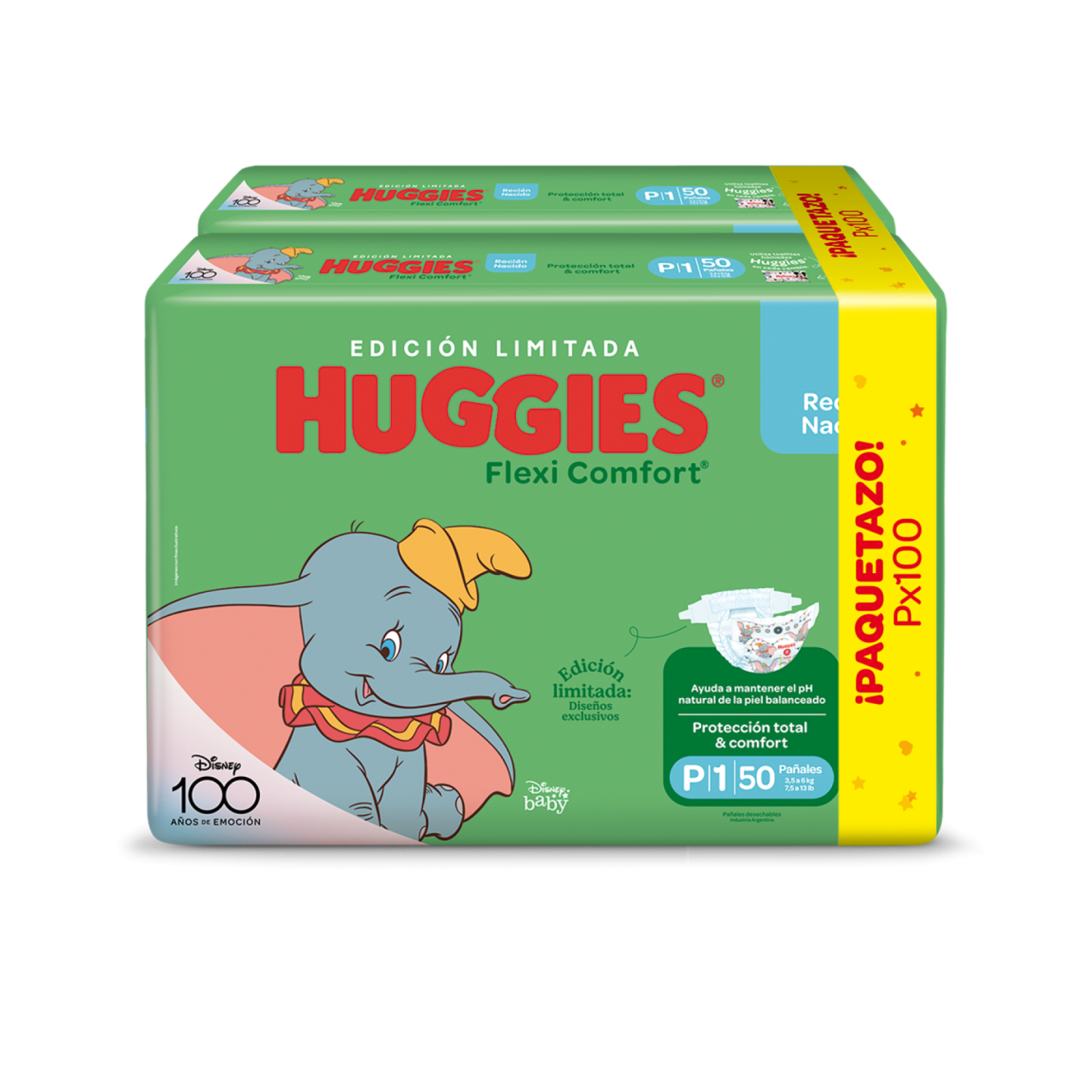 Huggies flexi comfort P x 100 unidades