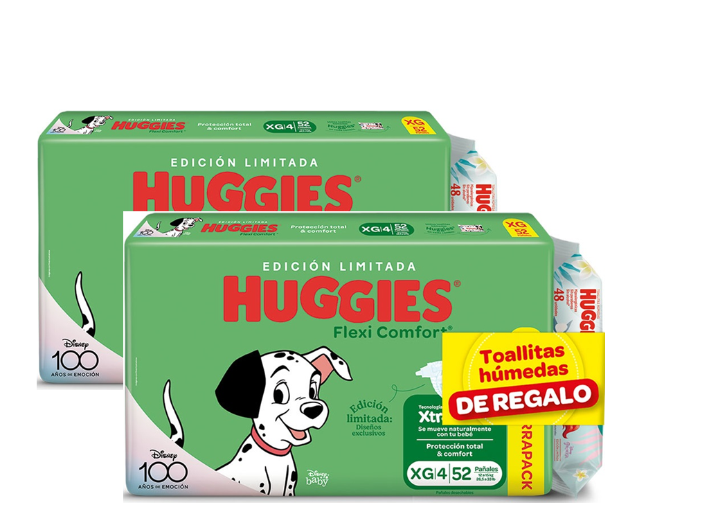 Huggies flexi comfort XG x 104 unidades