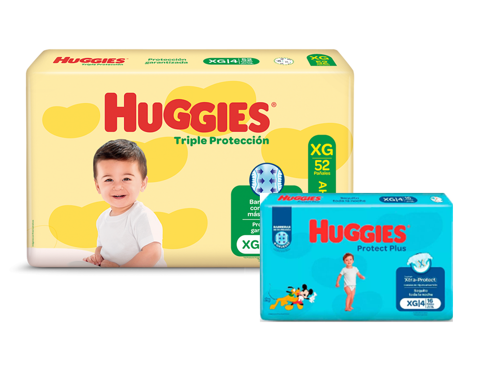 Huggies classic T. proteccion XG x 52 unidades + 16 uni.