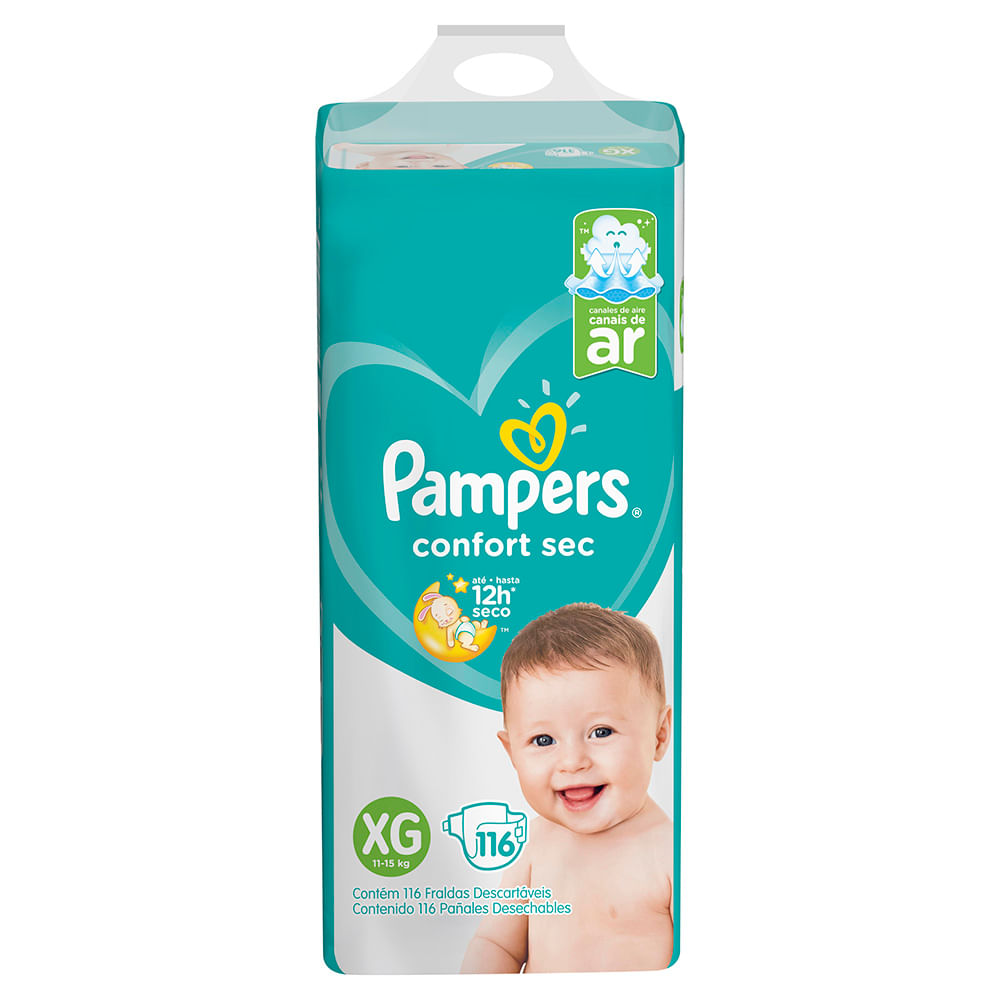 Pampers confort sec XG x 116 unidades 