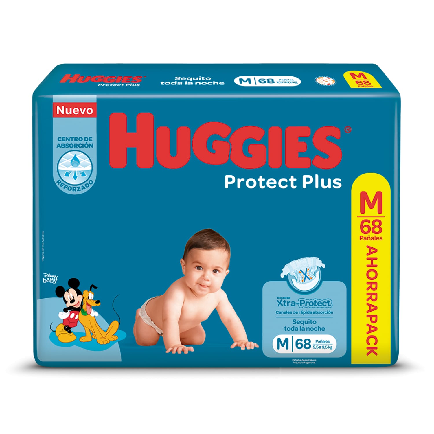 Huggies protect plus M x 68 unidades