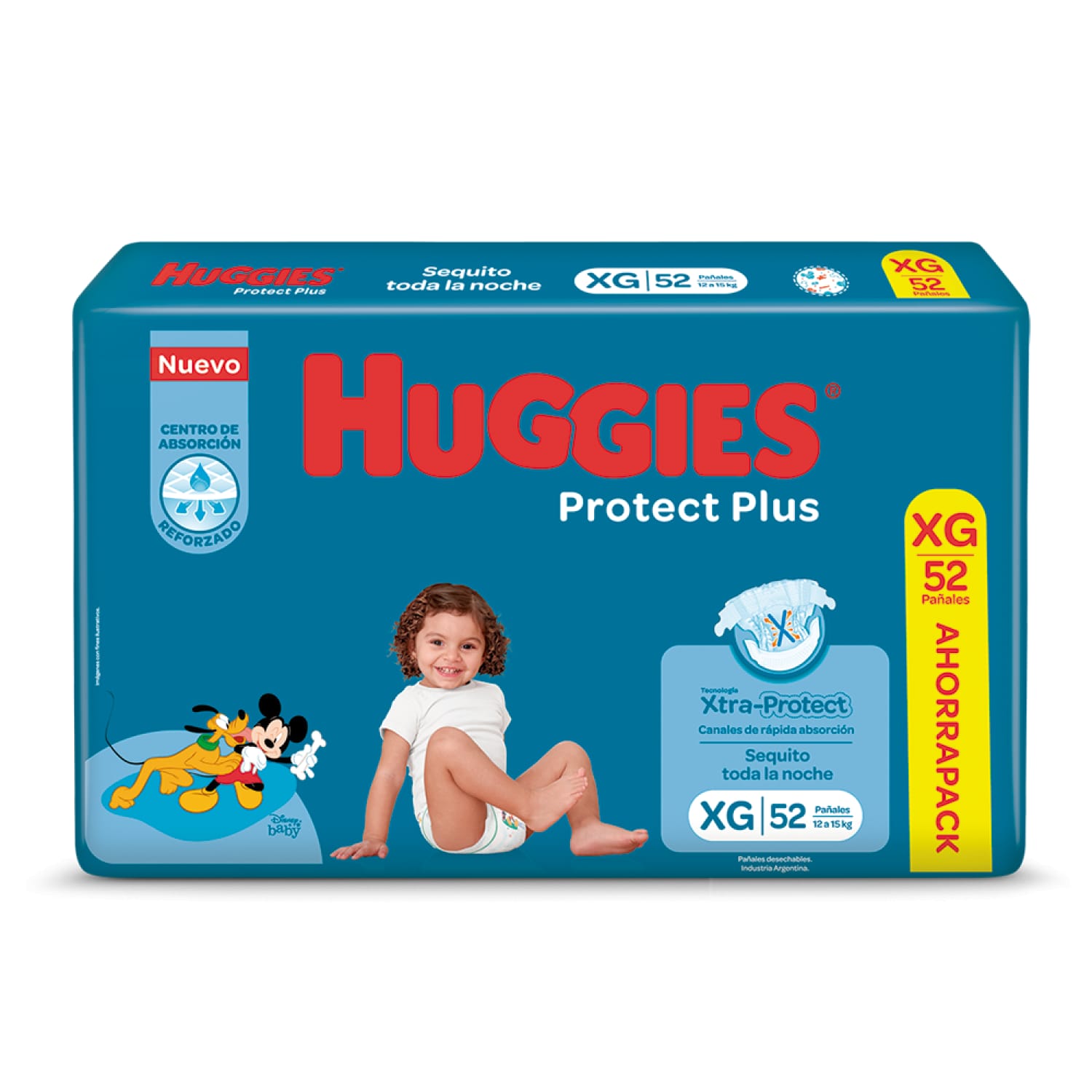 Huggies protect plus XG x 52 unidades