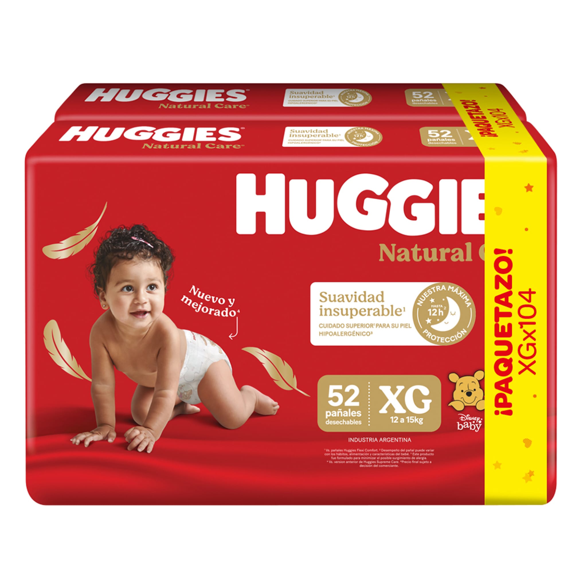 Huggies Natural Care XG x 104 unidades